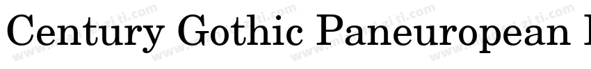 Century Gothic Paneuropean Regular字体转换